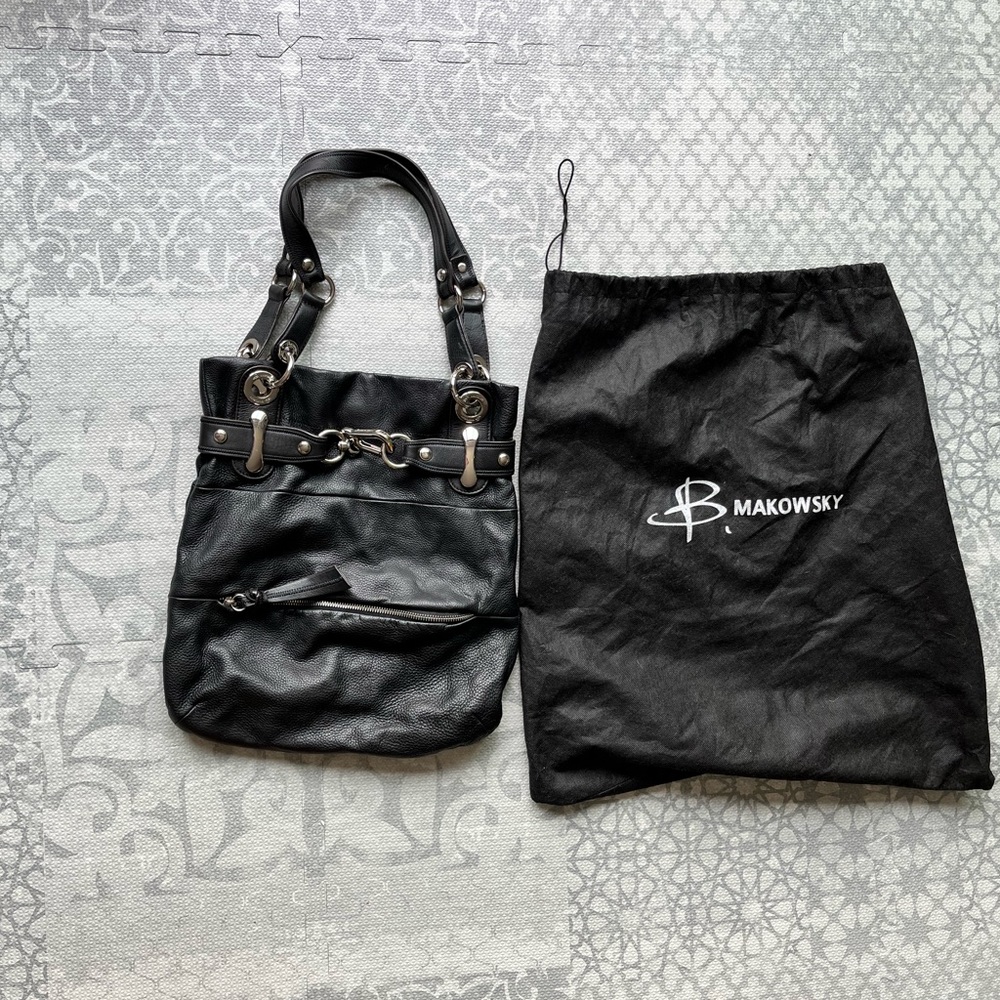 B. Makowsky Genuine Leather Handbag
